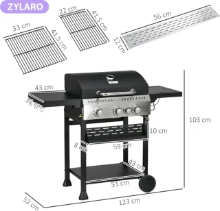 Wat vinden we goed aan de Gasbarbecue Grillwagen - Zwart
