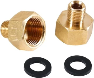 Gasfles adapter set, 2 stuks, 1/2 inch naar 1/4 inch