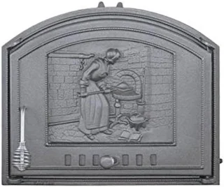 Gietijzeren broodovendeur - 48,5 cm - zwart