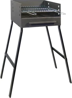 Grill met ijzer 75 x 44 cm zwart