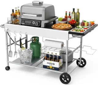 Grill Trolley 128x66x78 cm Keukenwagen voor buiten