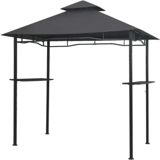 Grillpaviljoen tuinpaviljoen 240 x 150 x 255 cm antraciet