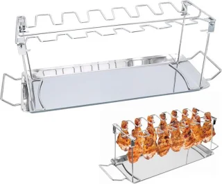 Grillrek voor kippenvoeten met druppelbak