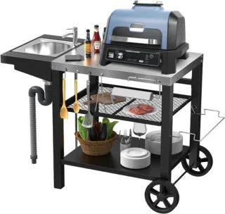 Grilltrolley met spoelbak 107 x 63 x 81 cm
