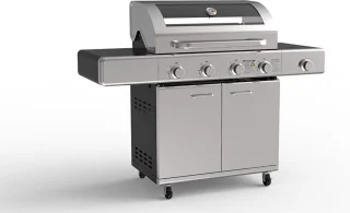 GrilluxePrime gasbarbecue 4 branders gietijzeren kookplaat