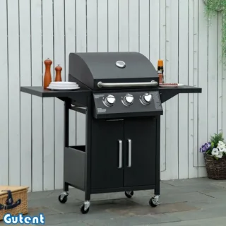 Gutent Gasgrill 3 branders zwart