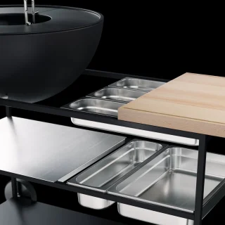Höfats Fire Kitchen 5-Delige Schalenset Roestvrij Staal Zilver