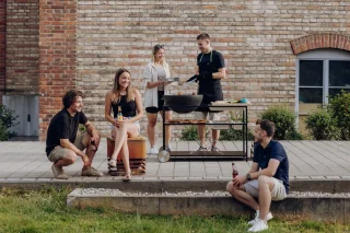 Höfats Fire Kitchen Buitenkeuken met Bowl 57 Staal Zwart