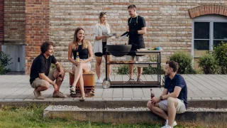 Höfats Fire Kitchen Buitenkeuken met Bowl 57 Staal Zwart