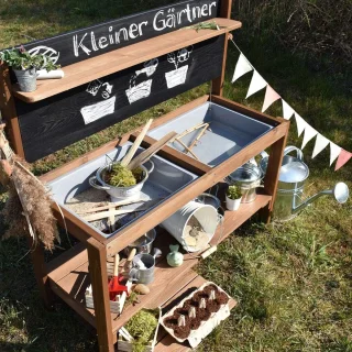 Houten modderkeuken voor kinderen