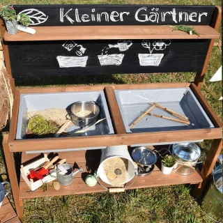 Houten modderkeuken voor kinderen