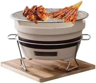 Houtskoolgrill klei pot fornuis bruin