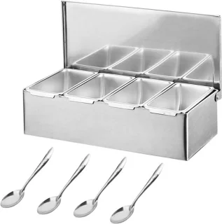 Ingrediëntenhouder met deksel en lepel