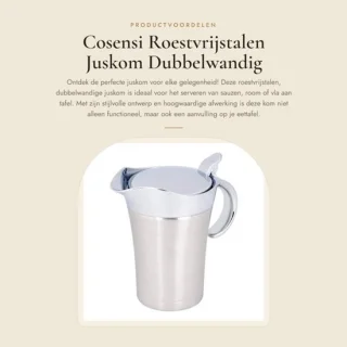 Juskom dubbelwandig met deksel 750 ml