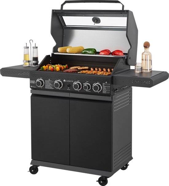 Juskys Savannah Gasbarbecue 4+1 Branders Staal review