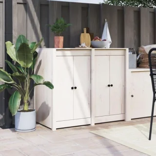Keukendeuren set - Massief vurenhout - 50x82 cm - Wit