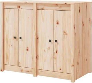 Keukenkast buiten massief grenenhout 106x55x92 cm natuurlijk