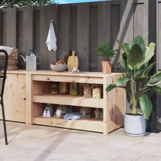 Keukenkast voor buiten - tuinkast opbergkast - 106 x 55 x 64 cm