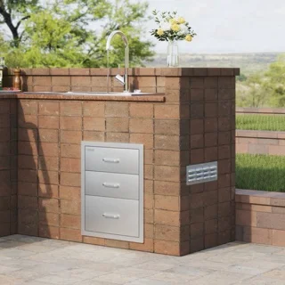 Keukenlade RVS 45x58 cm voor buitenkeuken