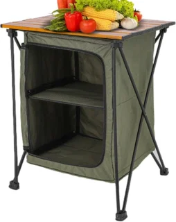 Kookkast Buiten Tafel 40x40x58 cm Legergroen