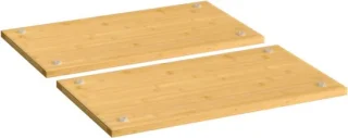 Kookplaatafdekkingen, 2 stuks, 50 x 28 x 1,5 cm, bamboe