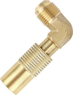 Koperen Propaan Bochtadapter 3/8" Male Flare