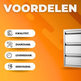 Ladekast Buitenkeuken Luxe RVS 19,4 kg Opslaglade
