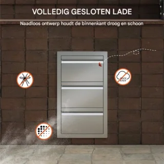 Ladekast Buitenkeuken Luxe RVS 19,4 kg Opslaglade