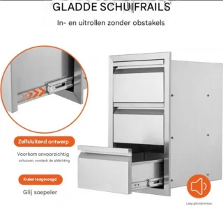 Ladekast Buitenkeuken Luxe RVS 19,4 kg Opslaglade