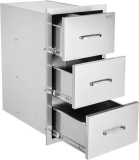 Ladekast keuken 40 x 72.5 x 52.5 cm zilver