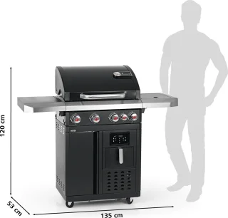 Landmann Fryton 4.1 Buitenkeuken Gas BBQ met Zijbrander Zwart