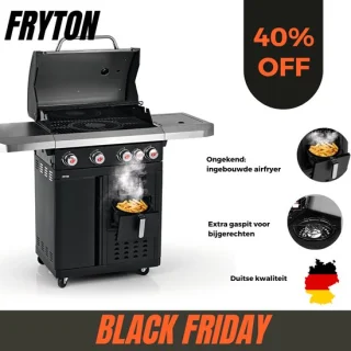 Landmann Fryton 4.1 Buitenkeuken Gas BBQ met Zijbrander Zwart