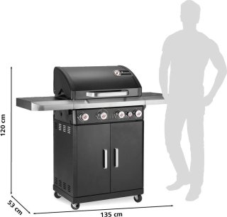 Landmann Rexon PTS 4.1 Gasbarbecue 4 branders zwart