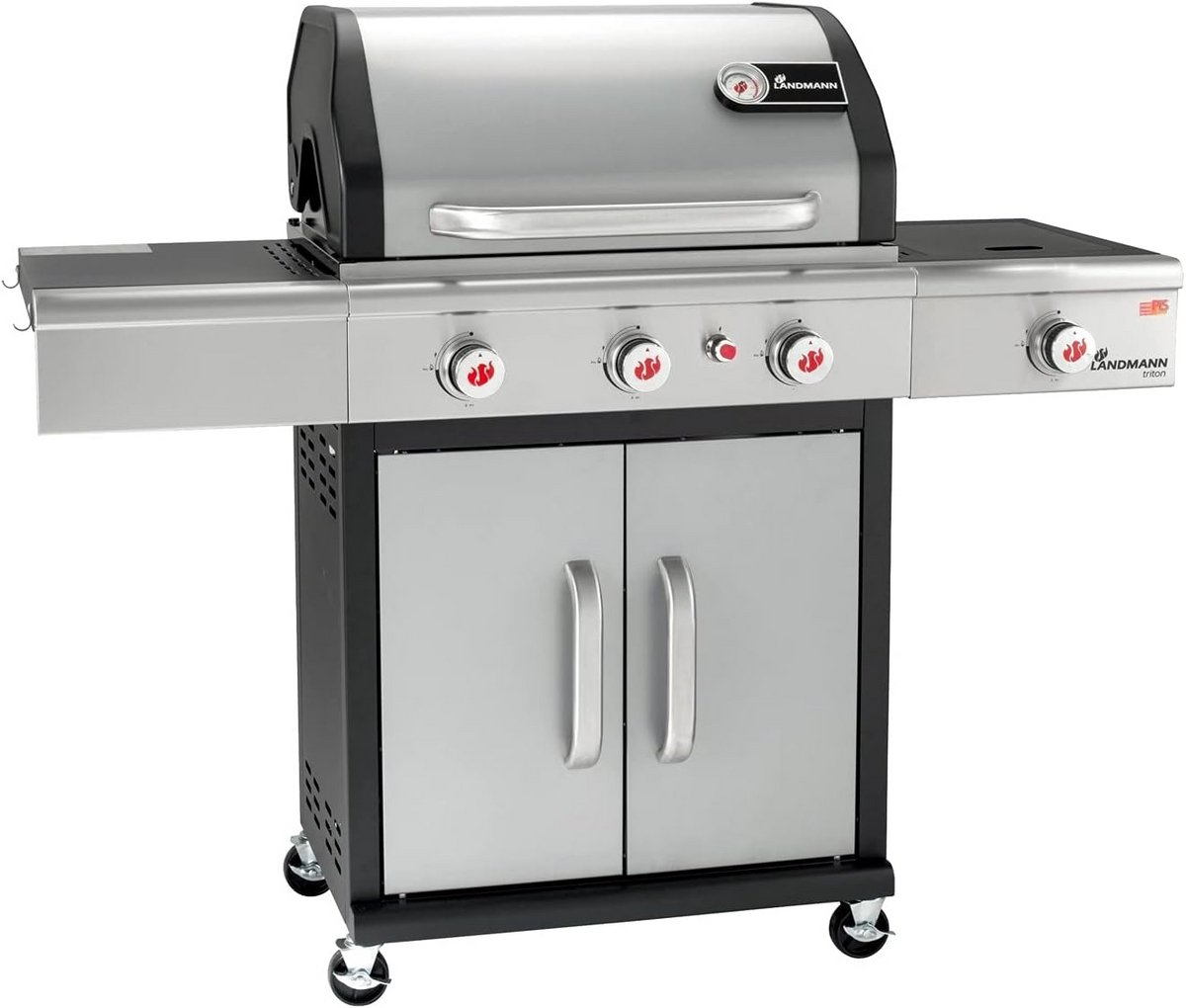 De Landmann Triton PTS 3.1 Gasbarbecue 4 branders zilver in één oogopslag