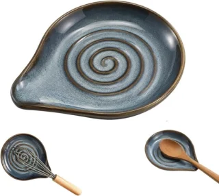 Lepelhouder porselein blauw