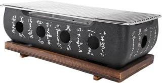 Mini grill oven barbecue houtskool xl zwart