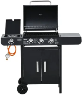 Miryx gasbarbecue grillwagen zwart