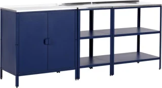 Modulaire Buitenkeuken Set 90x80x44 cm Blauw