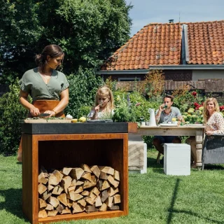 OFYR Butcher Block Storage Corten 90 Donkergrijs Keramiek
