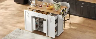 OKWISH Mobiel Keukeneiland MDF 120x45x87 cm
