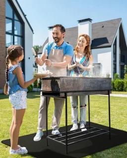 Ondergrondse grillmat voor buiten 120 x 175 cm