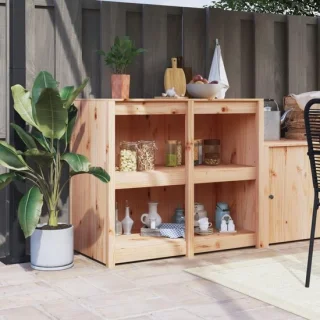 Outdoor Keukenkast Tuinkast 106 x 55 x 92 cm Houtkleur