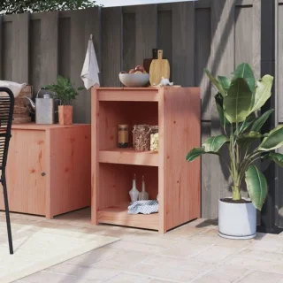 Outdoor keukenkast - Tuinkast Opbergkast - Buitenkeuken Inrichten - Massief Douglas Hout - 55 x 55 x 92 cm - Bruin