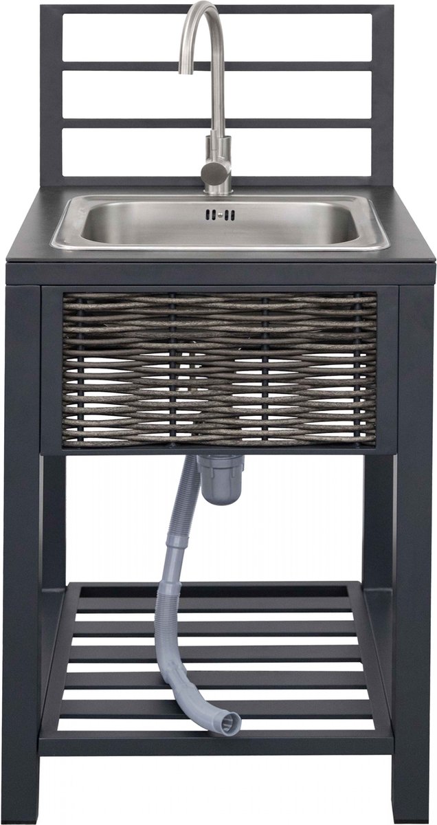 Wat vinden we goed aan de Oviala kunsthars buitenkeuken gootsteenkast gevlochten