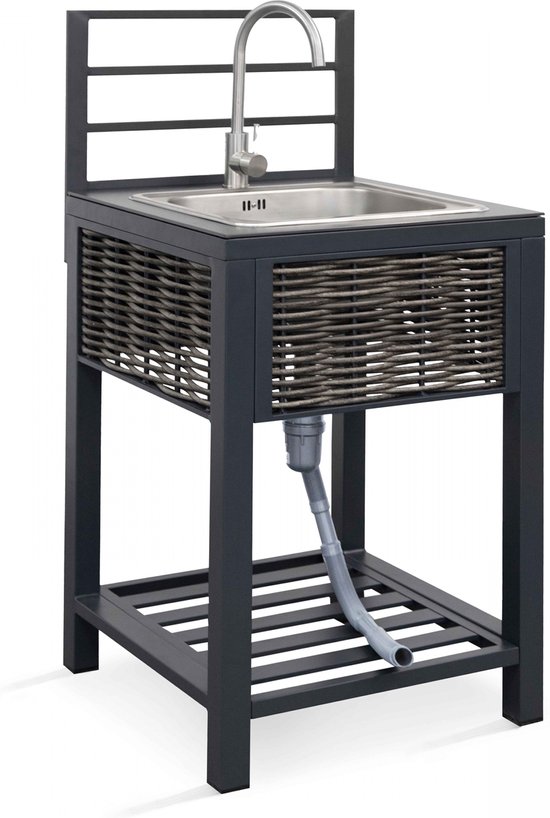 Oviala kunsthars buitenkeuken gootsteenkast gevlochten review