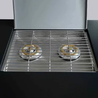 Oviala Memphis 4-element buitenkeuken met gasfornuis zwart