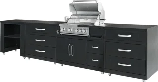Oviala Memphis 4-elements stalen buitenkeuken