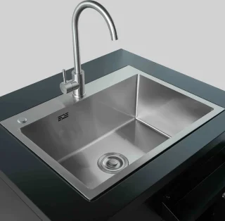 Oviala Memphis elementen buitenkeuken met zwarte spoelbak