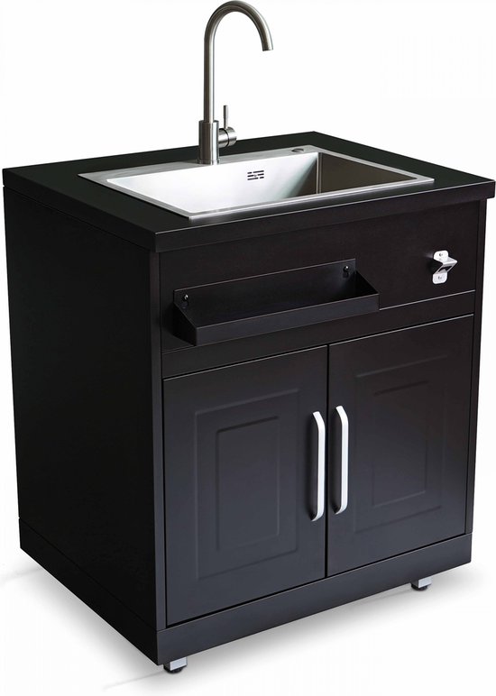 Oviala Zwarte Gootsteenkast 2 Deuren Buitenkeuken review