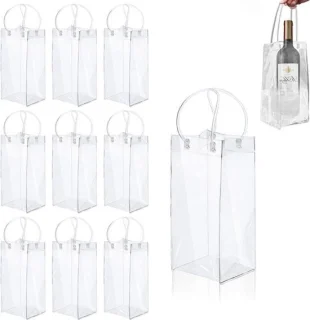 Pack van 10 transparante flessenkoelers